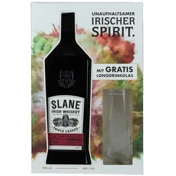Slane Triple Casked - Blended Irish Whiskey - Geschenkset mit Glas
