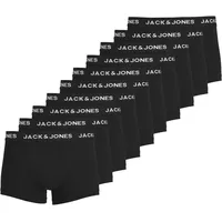 JACK & JONES Solid Trunks black/black XL 10er Pack