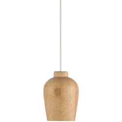 Vintage Hänge Leuchte Holz Schirm Esszimmer Küchen Pendel Lampe V-Tac 3720