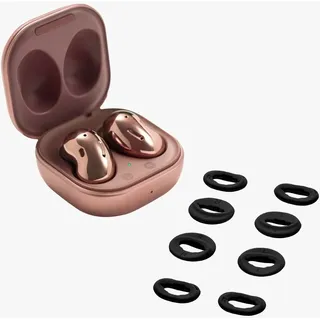 kwmobile 8X Ear Buds kompatibel mit Samsung Galaxy Buds Live - Size S und L - Silikon Ohrbügel Ohrstöpsel Zubehör - Bügel für In-Ear Kopfhörer - Schwarz