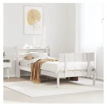 vidaXL Massivholzbett 100 x 200 cm Weiß