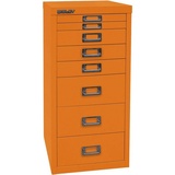 BISLEY MultiDrawerTM L298 Schubladenschrank orange 8 Schubladen 27,8 x 38,0 x 59,0 cm