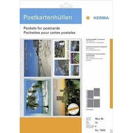 Herma Postkartenhüllen aus transparenter Folie 10x15 (WPK) 7695