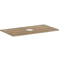 hansgrohe Xelu Q Konsole 54114230 980 x 550 mm, Ausschnitt mittig, Aufsatzwaschtisch ohne Hahnloch, Eiche Natur