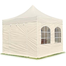 TOOLPORT Faltpavillon 3 x 3 m inkl. Seitenteile creme 582559