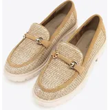 Wittchen Damen-Mokassins, beige, gewebt, beiges Synthetikmaterial
