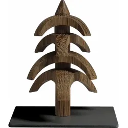 Seiffener Volkskunst Design-Objekt Drehbaum Twist Eiche geräuchert 8 cm