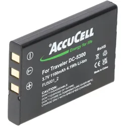 AccuCell Akku passend für Akku Somikon DV-920.HD Akku