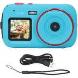 Digitalkamera für Kinder, 72 MP, 16-facher Zoom, Anti-Shake-Automatik, Kompakte Tragbare Kamera für Jungen, Mädchen, Kinder (6 Farben) (Blue)