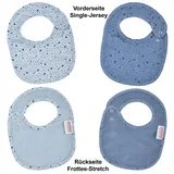 Wörner Lätzchen WÖRNER "Wal blau Druckknopflatz 22x29 cm", Baby, blau, Baumwolle, Materialmix, Lätzchen, mit Druckknöpfen, maschinenwaschbar, trocknergeeignet