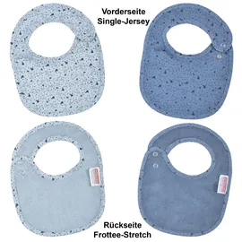 Wörner Lätzchen WÖRNER "Wal blau Druckknopflatz 22x29 cm", Baby, blau, Baumwolle, Materialmix, Lätzchen, mit Druckknöpfen, maschinenwaschbar, trocknergeeignet
