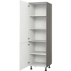 Vorratsschrank KOCHSTATION "KS-Trea SV60-195", weiß (weiß, eichefarben grau), B:60cm H:195cm T:56cm, Schränke, Höhe 195 cm, Breite 60 cm