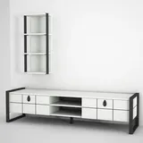 Wohnwand Lost Metall Weiß