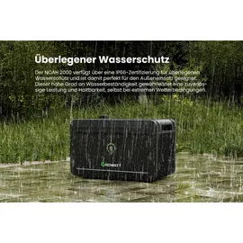 Growatt NOAH 2000 Solarspeicher für Balkonkraftwerk 3 St. + 4x 500W Bifaziale Solarmodule + Wechselrichter