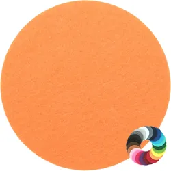 BIASTO - Premium Filz Untersetzer - rund 25cm - Farbe: orange (HF002). Design Glas-Untersetzer für Getränke, Tisch, Bar, Tasse, Vase
