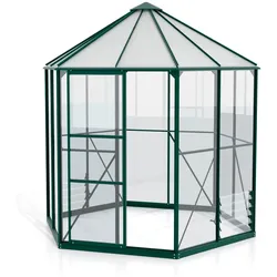 Vitavia Gewächshaus Pavillon 4 - 253x221x263cm - smaragdgrün - Aluminium / Glas / Glas