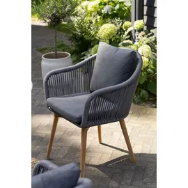 Mr. Deko Solana Rope Gartenstuhl 63 x 63 x 108 cm grau 2 St.