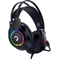 GAMEPOWER Voldon 7.1 Professionelles Over-Ear-Gaming-Headset mit 50-mm-Treibern – kabelgebundenes PC-Stereo-Gaming-Headset mit Rauschunterdrückungsmikrofon und Regenbogen-LED-Beleuchtung, USB, PC,