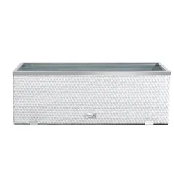 Polyrattan Pflanzgefäß mit Aluminiumrahmen