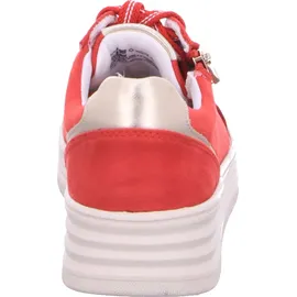 Marco Tozzi Damen Plateau Sneaker mit Schnürsenkeln Freizeit, Rot (Cherry Comb), 38 EU