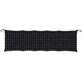 vidaXL Gartenbankauflage 180 x 50 x 7 cm schwarz kariert 4-tlg.