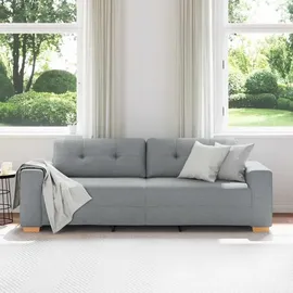 vidaXL 3-Sitzer-Sofa Hellgrau 180 cm Stoff