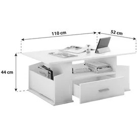 VCM Junata weiß 110 x 44 x 52 cm