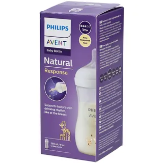 Philips Avent Natural Response - Babyflasche 1M+ 260ml Giraffe