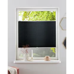 Plissee MY HOME "DAHRA - in Crush-Optik" Gr. 3, grau (anthrazit), B:60cm H:130cm, Obermaterial: 100% Polyester, Plissees, Fixmaß, Bestseller mit über 5500 4,5-Sterne-Bewertungen, Klemmträger