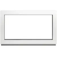 Framex Festverglasung 80 x 40 cm Weiß 2-fach, festes PVC Kellerfenster mit 32 mm Verglasung (4/24/4), für Garage, Gartenhaus und Nebenraum, BxH 800 x 400 mm