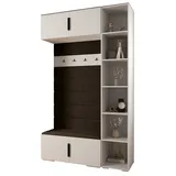 ABIKS MÖBEL Kompaktgarderobe INOVA 1 SATZ 20 Möbelset, Garderobe mit Kleiderstange und Regalen schwarz