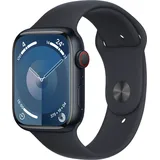 Apple Watch Series 9 GPS + Cellular 45 mm Aluminiumgehäuse mitternacht, Sportarmband mitternacht S/M