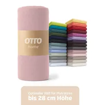 OTTO home Spannbettlaken Jersey-Baumwolle 160 x 200 cm rosa