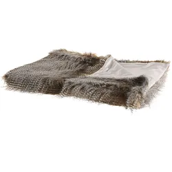 Kuscheldecke ASDAD Stoff 180 x 220 cm Braun