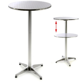 VCM Stehtisch Bistrotisch Edelstahl Aluminium