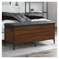 VidaXL Sitzbank mit Stauraum Braun Eiche 102x42x45 cm Holzwerkstoff