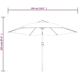 vidaXL Sonnenschirm Ø 300 cm Taupe