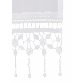 HOSSNER - ART OF HOME DECO Scheibengardine "Großglockner", weiß, B:47cm H:120cm, Baumwolle, HOSSNER - ART OF HOME DECO, Gardinen, HxB: 120x47