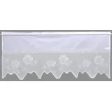 HOSSNER - ART OF HOME DECO Querbehang "Igel" Gr. 1, weiß, B:120cm H:35cm, Wirkware, Baumwolle, HOSSNER - ART OF HOME DECO, Gardinen, handgehäkelte Spitze, weiß, Baumwolle