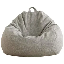 ad.con Indoor Sitzsack mit EPS-Perlen Füllung, Puff, Relax-Sessel, Sitzkissen, Bodenkissen, Bean Bag 250L Hellgrau