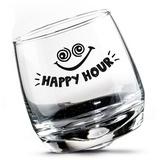 GILDE Wackelglas Happy Hour" Designgläser 27cl 8,8cm - Transparent