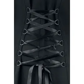 Gothicana by EMP Damen schwarzer langer Wollmantel mit großer Kapuze S - S