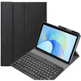 FKQLH Tastatur Hülle für Samsung Galaxy Tab Active 5/Tab Active3 8'' SM-X300/X306B/T570/T575 mit Tastatur Magnetische Kabelloser Bluetooth Abnehmbare Englisch QWERTY Schutzhülle, Schwarz