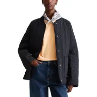 Marc O'Polo Marc OߴPolo Denim Damen Steppjacke mit Bomberkragen Regular Fit, Blau (Blue Depths), S - S