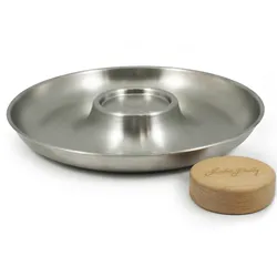 SWISSMAR SHUCKER PADDY Austerntablett Edelstahl 2 in 1 - Öffnen und Servieren