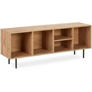 Homestyle4u TV Board Holz TV-Schrank Lowboard Braun | Gr.: onesize