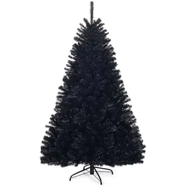 Costway Künstlicher Weihnachtsbaum Schwarz 180 cm