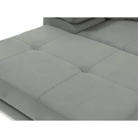 Mirjan24 Ecksofa Torezio Mini Cord mit Bettkasten und Schlaffunktion Einstellbare Kopfstützen, 280x170x70-90 cm (Farbe: Poso 100,