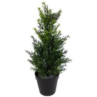 Seidenblumen Roß Zeder/Konifere Natura 45cm LA künstliche Pflanzen Baum Kunstpflanzen Kunstbaum Thuja Zypresse