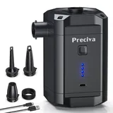 Elektrische Luftpumpe, 5200mAh Wiederaufladbare Akku Luftpumpe tragbar mit 3 Düsen USB-C für Luftmatratzen, Schwimmreifen, Camping Inkl. Tasche, 280L/Min Ideal für Strand, Gartenparty Reise